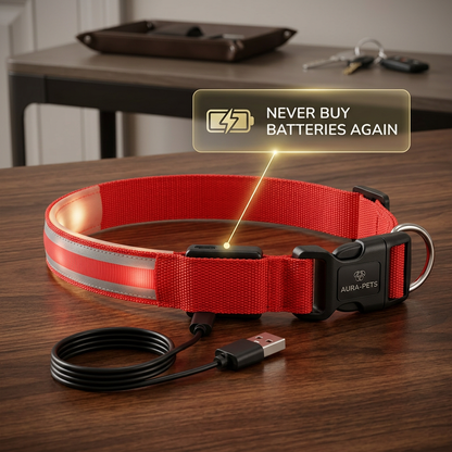 High-Visibility Rechargeable LED Dog Collar