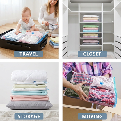Space-Saving Vacuum Storage Bags – Pump Included
