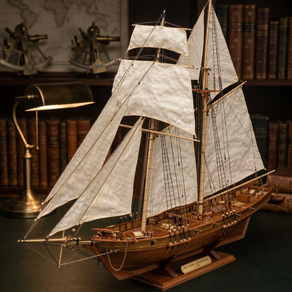 DIY Wooden Sailboat Display Model