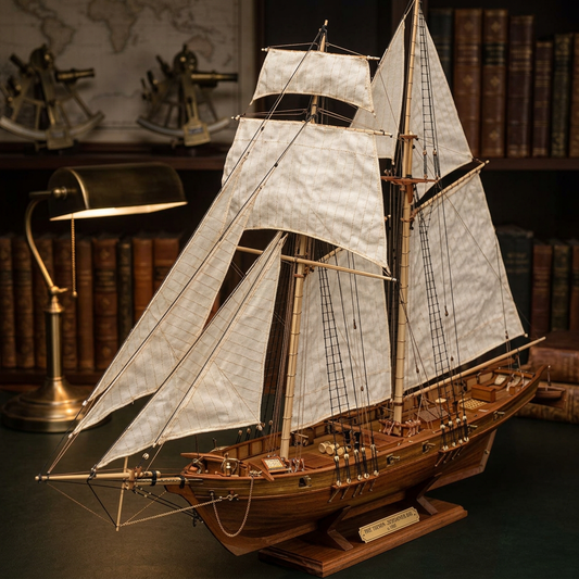 DIY Wooden Sailboat Display Model