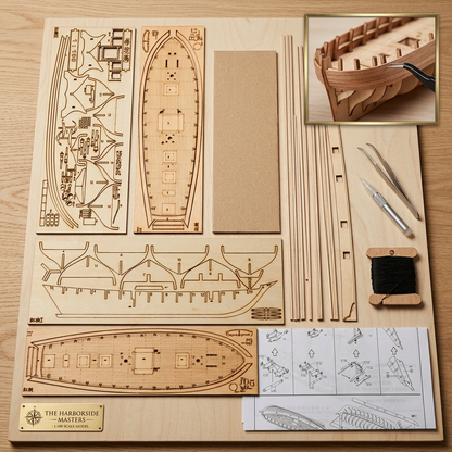 DIY Wooden Sailboat Display Model