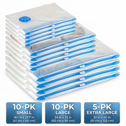 Space-Saving Vacuum Storage Bags – Pump Included