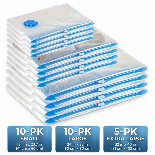 Space-Saving Vacuum Storage Bags – Pump Included