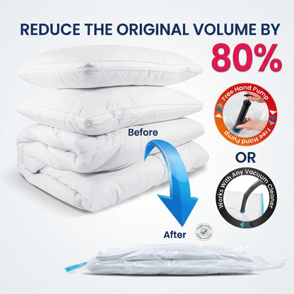 Space-Saving Vacuum Storage Bags – Pump Included