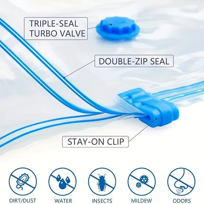 Space-Saving Vacuum Storage Bags – Pump Included