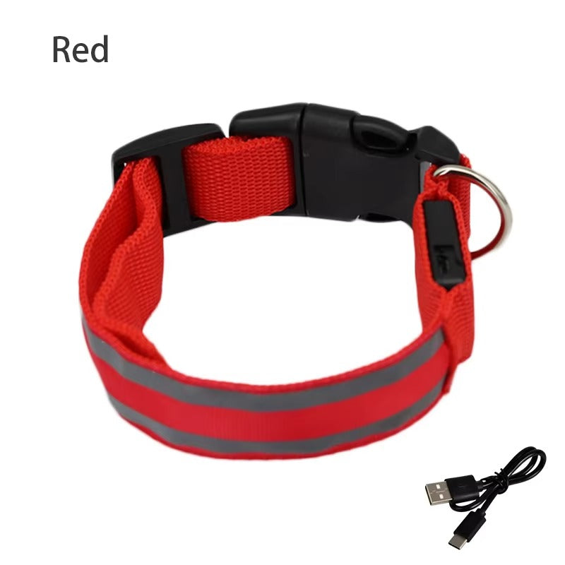 High-Visibility Rechargeable LED Dog Collar